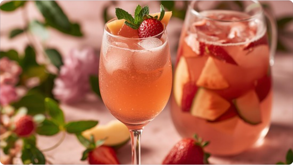 Muskmelon & Strawberry Bellini Type