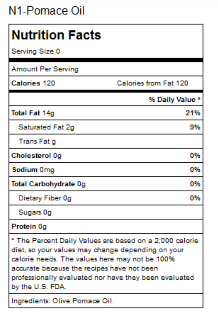 Pomace Olive Oil Gallon